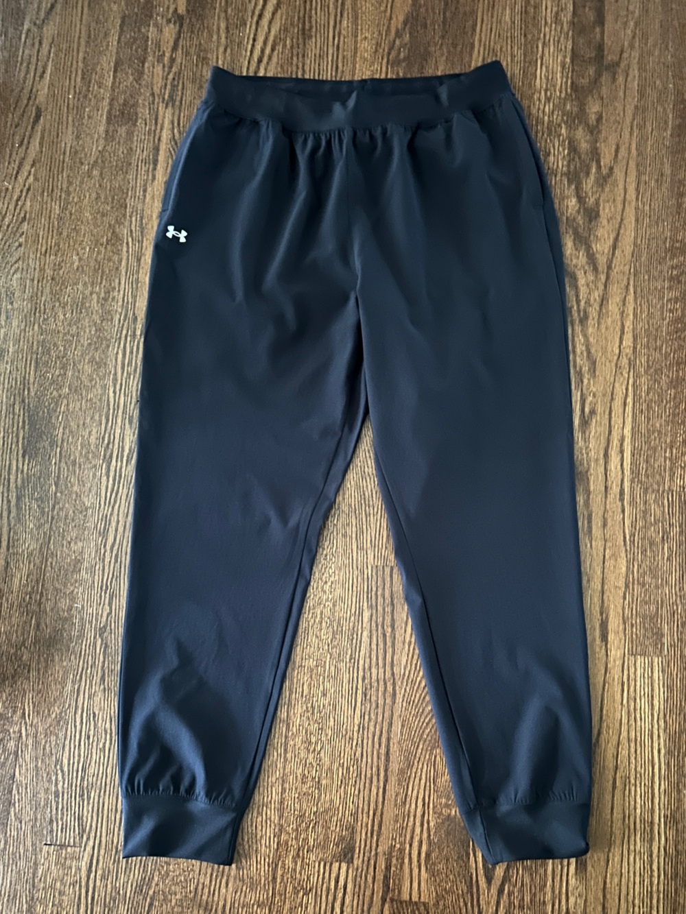 Under Armour UA Rival High-Rise Woven Storm Jogger Pants Black Size L NWT